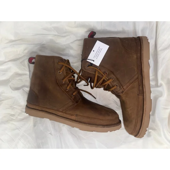 New UGG Men’s 10 Outdoor Luxe Waterproof Leather Fleece Lined Winter Boots NWT - Picture 10 of 10